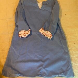 Red Beans Blue Corduroy Top